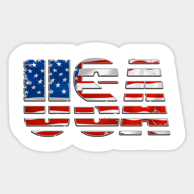 USA Capital Flag Sticker by Adaba